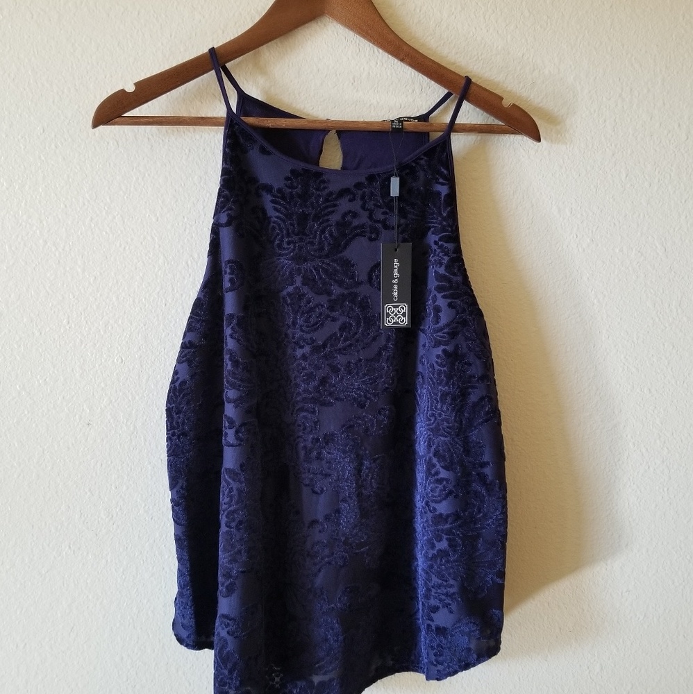 5/15$ Navy blue dress top